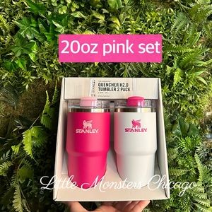 Authentic Stanley 20oz pinks SET, all tags and box